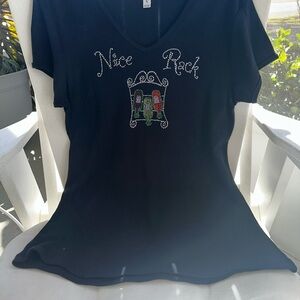 Black V-Neck Women's classic tee